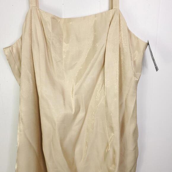 Alex Evenings Dress Womens 16 Square Neck Cream Formal Midi Party Wear - Picture 3 of 10